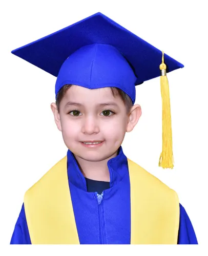 comprar Birrete Graduación Preescolar Azul Rey Americano Con Borla