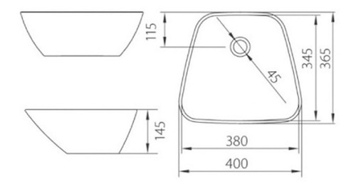 Imagen 7 de 10 de Bacha Trapezoidal Deca L1065 Apoyo 40 Unic Encimera Cubica