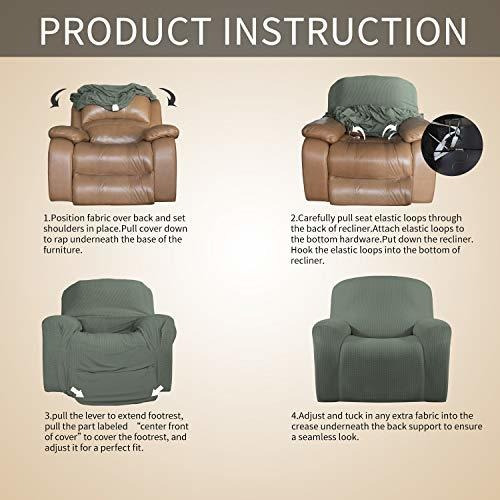 Funda De Sofa Easy-going Para Reclinable Color Verde Suave