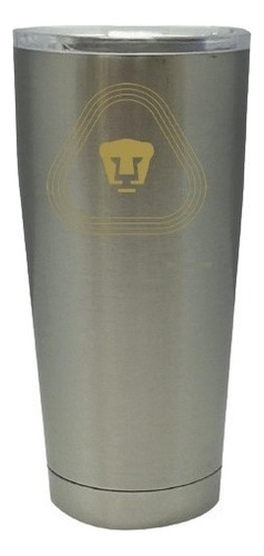 Vaso Térmico Termo Pumas Unam 20 Oz Logo Líneas Od769660 Color Plateado