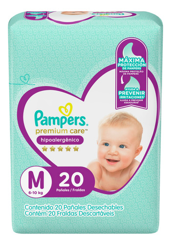 Pañal Pampers Premium Care M 20 Unidades / Superstore