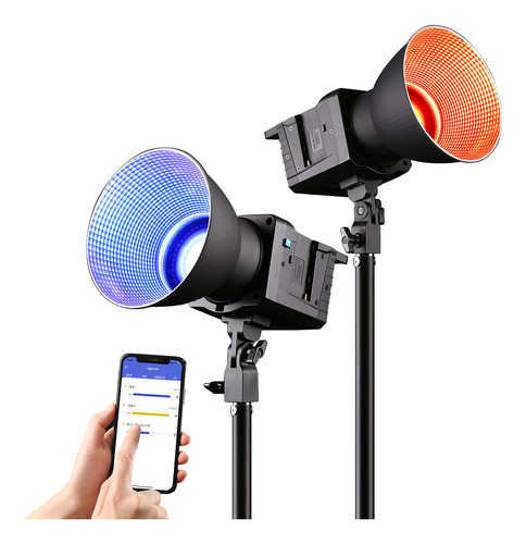 Sutefoto Luz De Video Rgb De 100 (w) 2800k-10000k 360 Ilumin