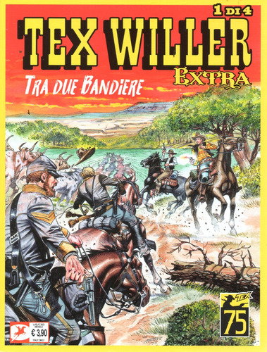Tex Willer Extra N° 08 - Tra Due Bandiere - 84 Páginas Em Italiano - Sergio Bonelli Editore - Formato 16 X 21 - Capa Mole - 2023 - Bonellihq 8 Cx474 J23