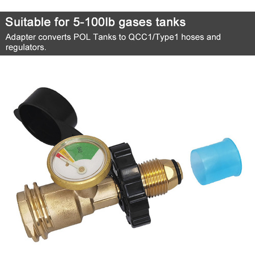 Adaptador Tanque De Gás Pol.conector Cilindro Qcc/type1 C/ma