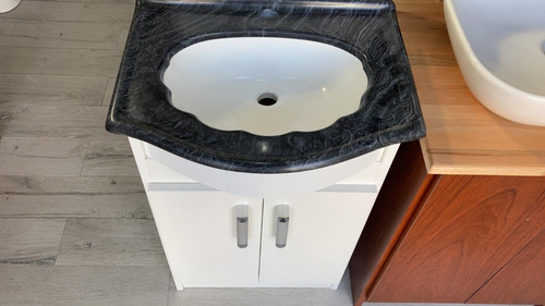 Muebles De Baño + Bacha / Pileta Veteada De Mármol Cultivado