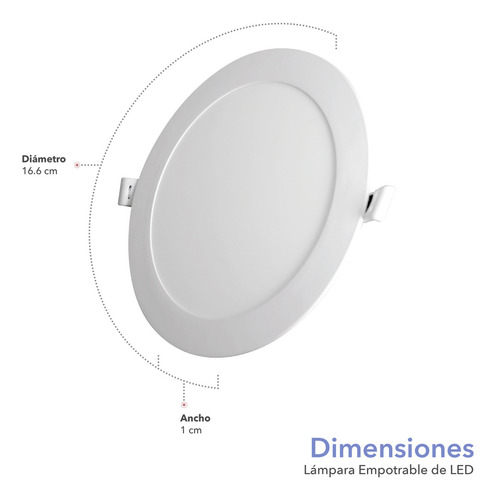 Rca Lámpara De Led Empotrable Rc-lst12 Estructura Blanco