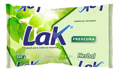 Jabon Lak Herbal Frescura X 3 Und X 110g C/u