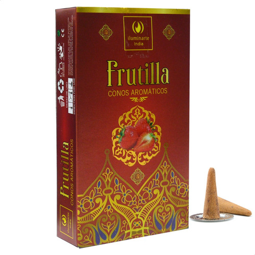 Conos Premium Aromaticos India X 1 Unidad Fragancia Frutilla