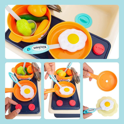 Cocina De Juguete For Niños, Juego De Fregadero De Cocina