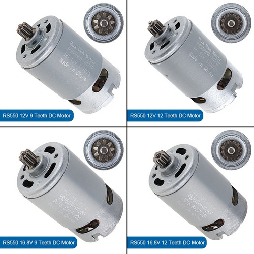 Motor Dc Rs550 18v 19500 Rpm Com 11 Dentes De Duas Velocidad