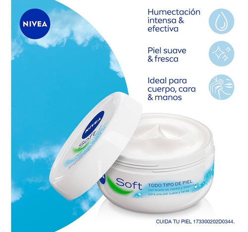 Crema Corporal Y Facial Nivea Soft 500 Ml