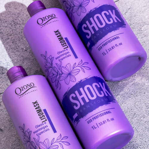 Escova Progressiva Ozono Shock Liso Mask Uso Profissional 1l