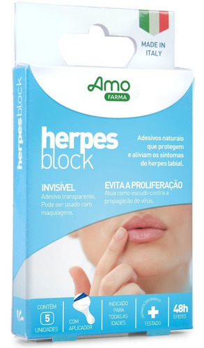 Herpes Block Adesivo Natural Para Herpes Labial Tipo Compeed