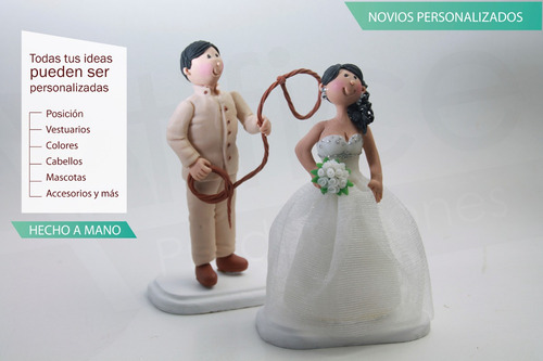 Novio Llanero Con Soga Y Novia Novios Personalizados Boda