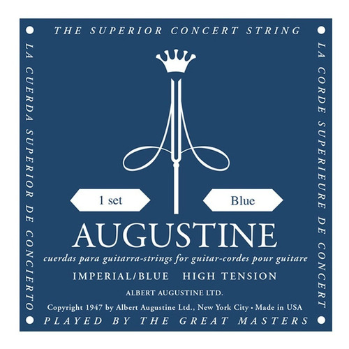 Encordado Augustine Para Guitarra Clásica  Imperial Blue 