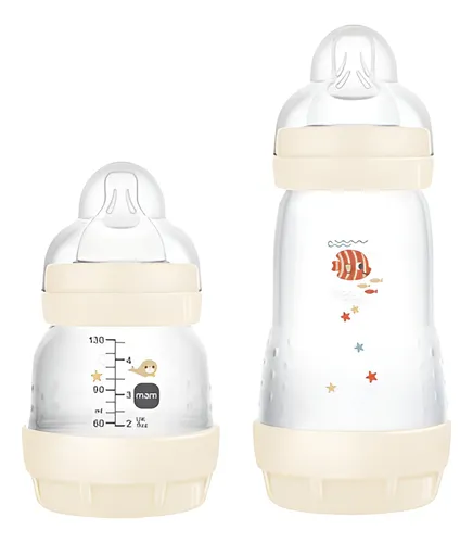 Kit 2 Mamadeiras Easy Start Set 130/260ml Mam Neutro