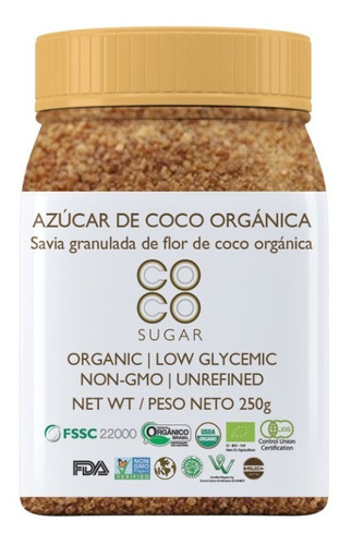 Azúcar De Coco Orgánica Coco Sugar 250g