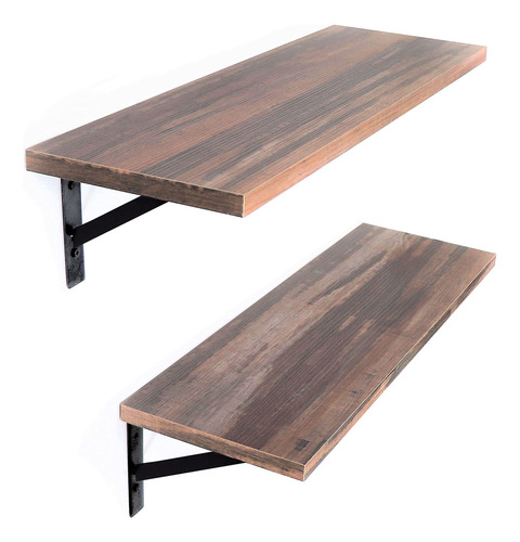 Estantería De Pared Understated Rustic Brown, 60 X 20 X 20 C