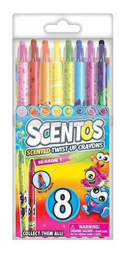 Crayones Retráctiles Con Aroma Frutal X8 - Scentos - E.full