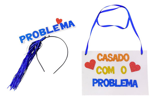 Kit Carnaval Para Casal Plaquinha + Tiara O Modelo