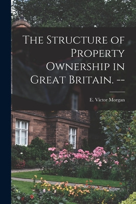 Libro The Structure Of Property Ownership In Great Britai...