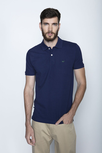 Polera Basica Pique Mc Azul Fw2024 Ferouch
