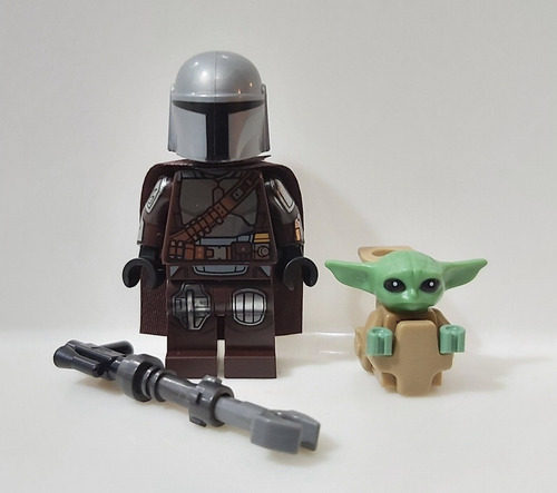 Lego Minifigura Original Mandaloriano Mando Bebe Yoda Grogu