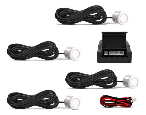 Sensor De Estacionamento Ré Branco 4 Pontos 18mm Kx3