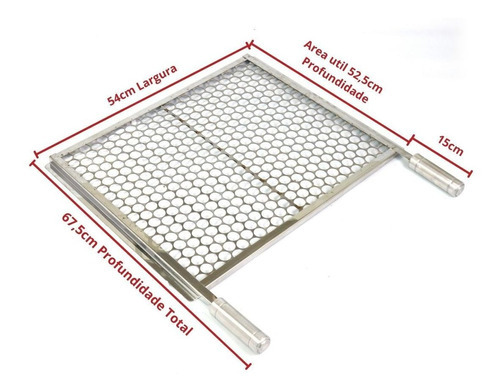 Grelha Moeda Inox Chapa Grossa C/aba 54x52,5 Gml630e Gaúcha