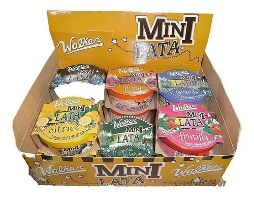 Aromatizante Para Vehículos Walker Mini Lata X6u 40grs Variado Surtido