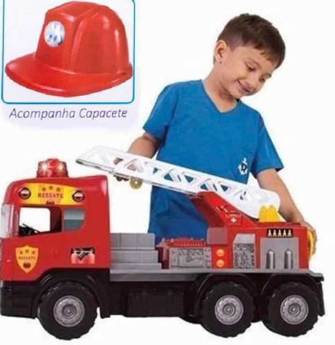 Caminhão Bombeiro Sirene Com Sons E Luzes 5056-magic Toys