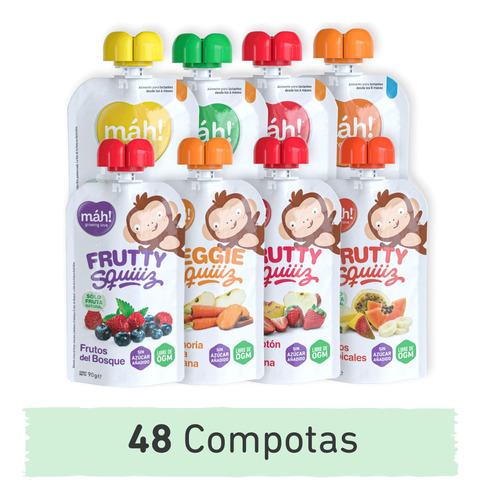 Compotas Mah 48un (4320g) - 8 Sabores