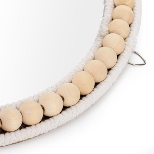 Espejo De Pared Boho, Espejo Colgante De 12 Pulgadas Con Cue