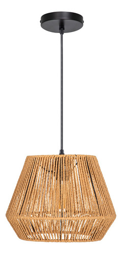 Colgante De Fibra Natural, Color Paja Lu7004-e27/01, Luzire