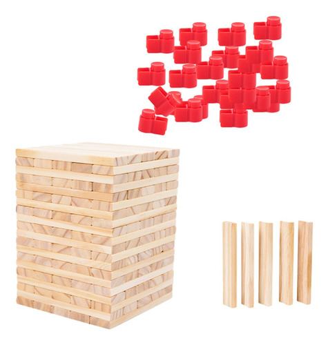 100 Piezas De Juegos De Apilamiento De Madera, Bloques De