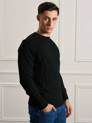 Sweater Hombre Brooksfield Cuello Redondo Tejido Lana 4076b