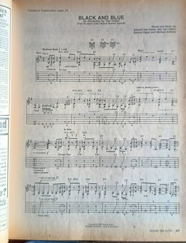 Revista Guitar - Van Halen - Megadeth - Santana - Satriani (Usado)