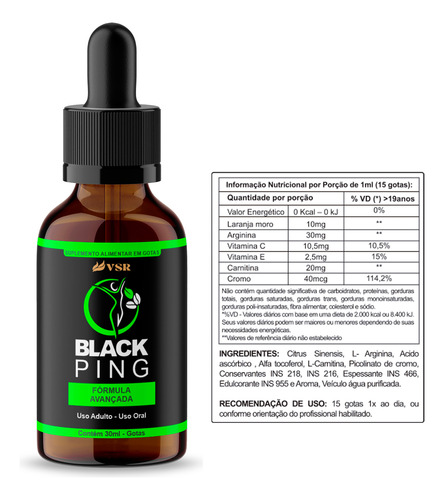 Black Ping 30ml - Fórmula Avançada