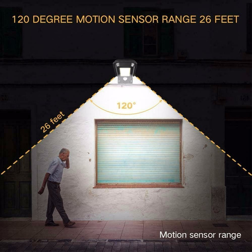 Imagen 4 de 5 de Foco Led Solar Chip Cob Panel Sensor 12 Horas Ml02342