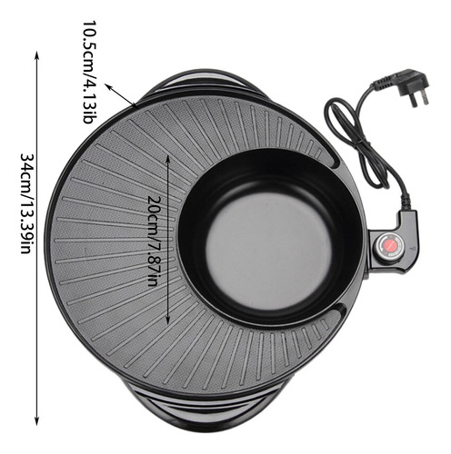 Frigideira Elétrica S 2 Em 1 Panela Quente Portátil Smogl 20