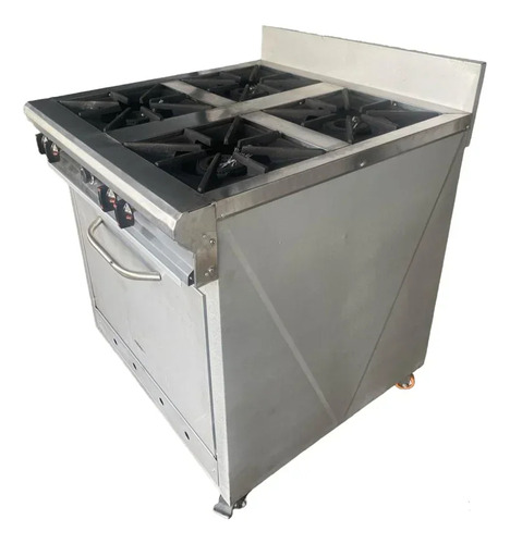 Cocina Industrial 4 Hornillas Con Horno 