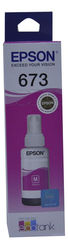 Botella De Tinta Epson T673 Magenta Para L800, L850 Y L1800