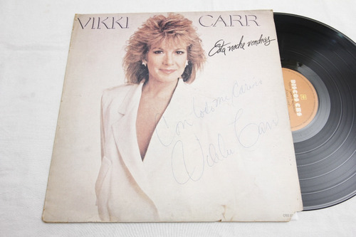 Vinilo Vikki Carr Esta Noche Vendrás 1986 Autografiado