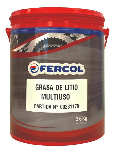 Grasa Fercol De Litio Multiuso X 3.6 Kg Para Engrase