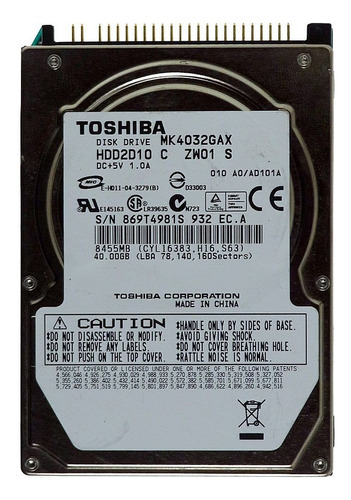 Disco Duro Toshiba Mk4032gax 40gb