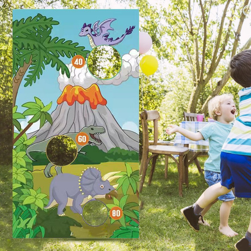 Imagen 6 de 9 de Juego De Lanzamiento De Volcán De Dinosaurio Banner De
