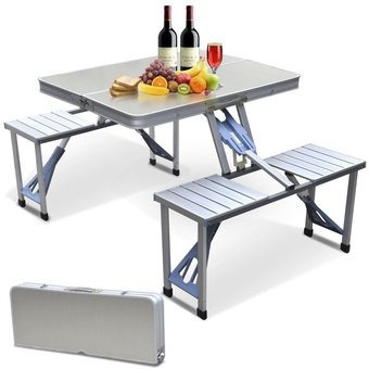 Mesa Plegable De Aluminio Para 4 Personas