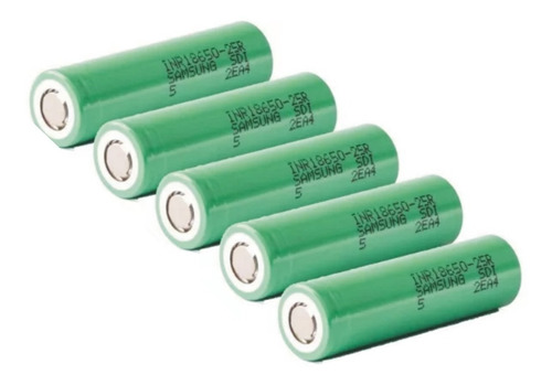 Combo Baterias 18650 3.7 Samsung 25r X 5 Pilas Recargables