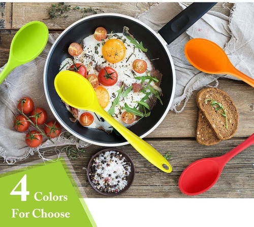 - 4 Piezas Cuchara Mezcladora De Silicona Cuchara De Cocina