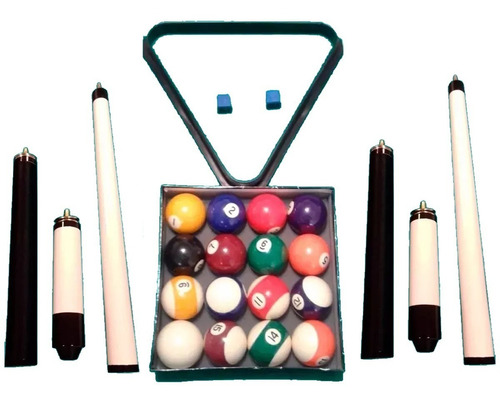 Kit Set Pool 2 Tacos Desarmables + Bolas + Triangulo + Tizas